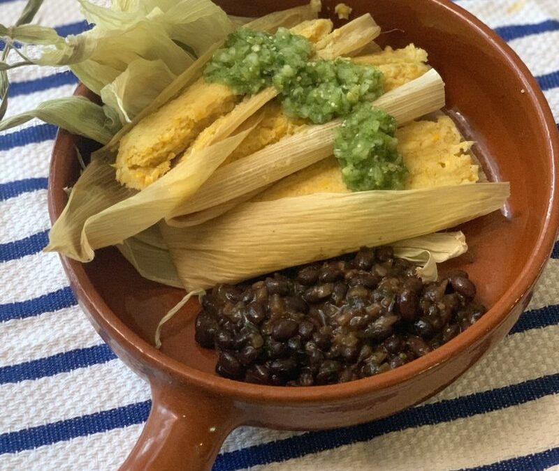 Uchepos with Tomatillo Salsa