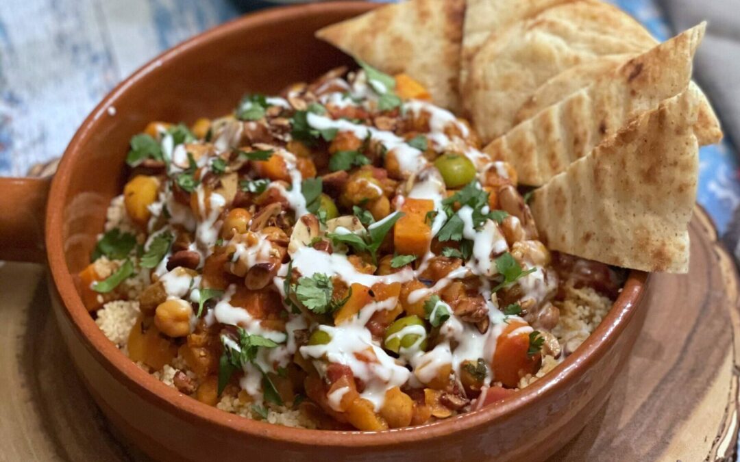 Moroccan Tagine with Chickpeas and Vegetables