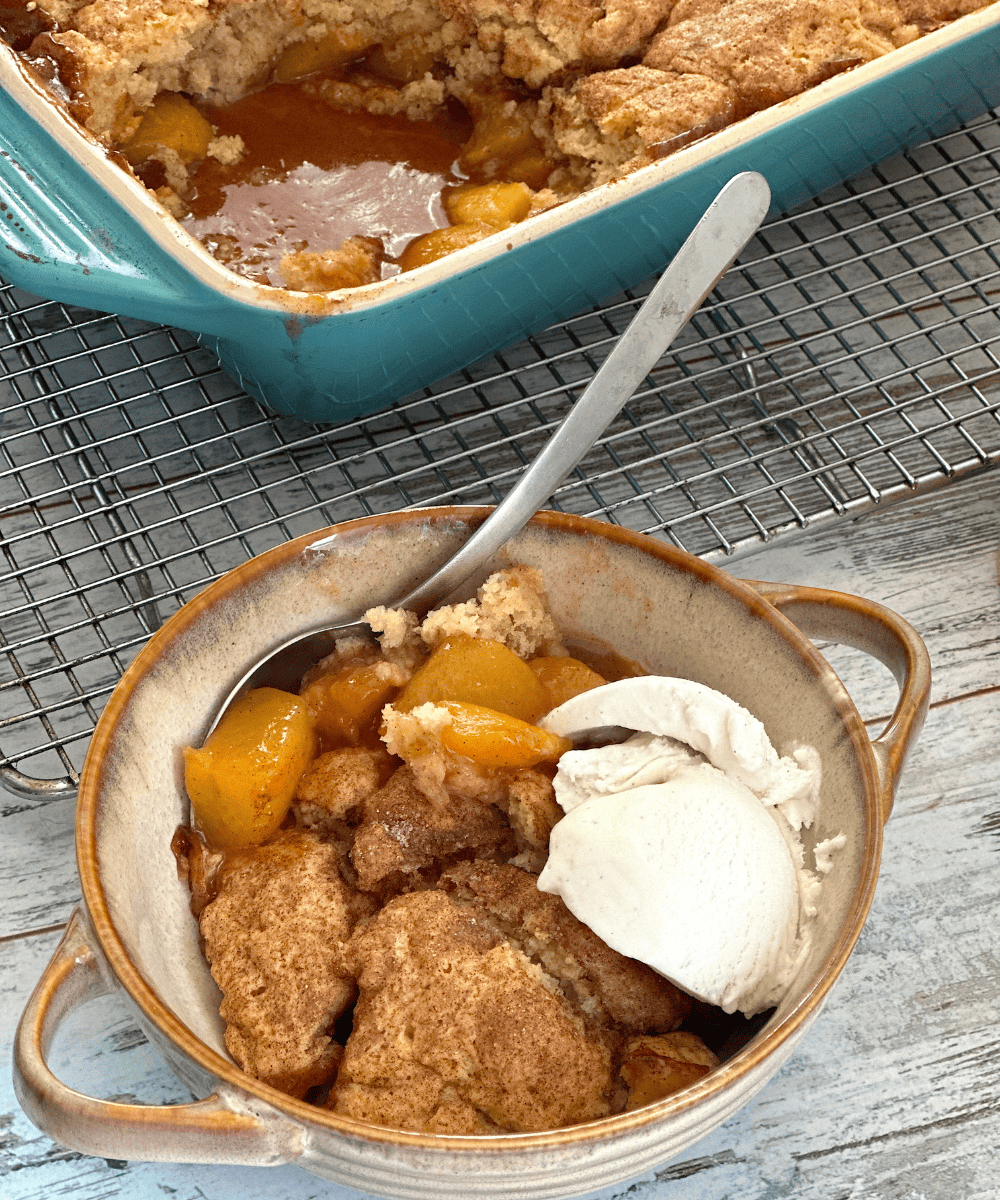 Pressure Cooker Peach Cobbler - Uncommon Designs